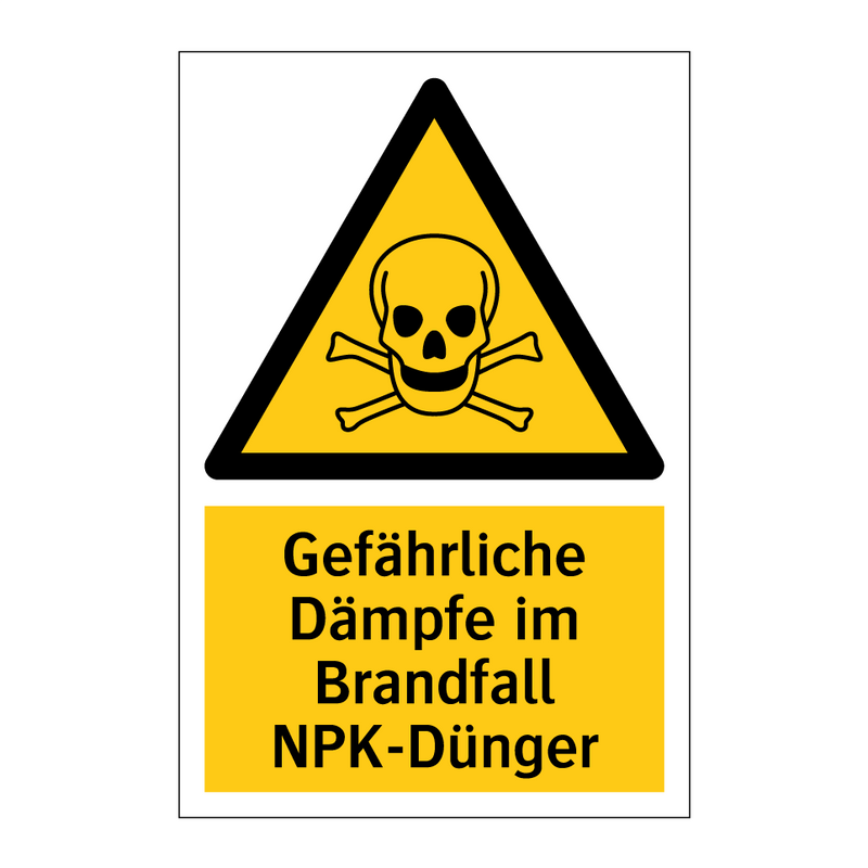 Gefährliche Dämpfe im Brandfall NPK-Dünger
