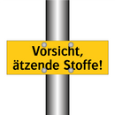 Vorsicht, ätzende Stoffe!