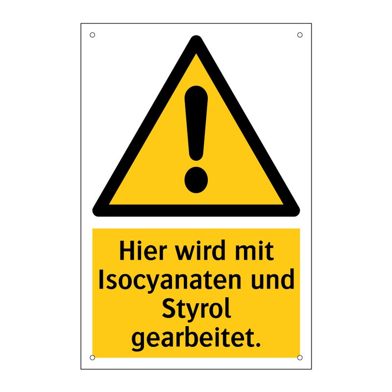 Hier wird mit Isocyanaten und Styrol gearbeitet.