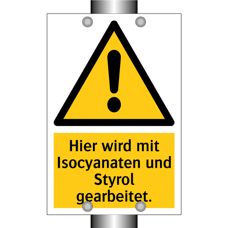 Hier wird mit Isocyanaten und Styrol gearbeitet.