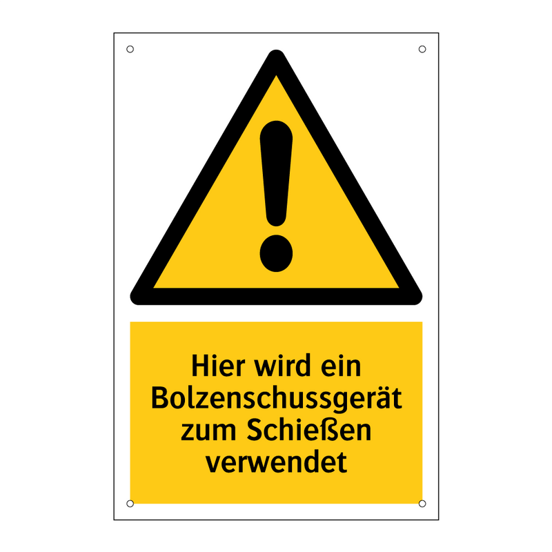 Hier wird ein Bolzenschussgerät zum Schießen verwendet
