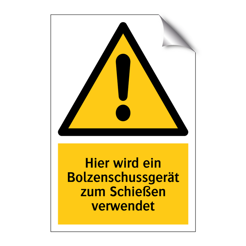 Hier wird ein Bolzenschussgerät zum Schießen verwendet