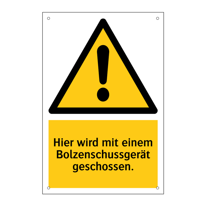 Hier wird mit einem Bolzenschussgerät geschossen.