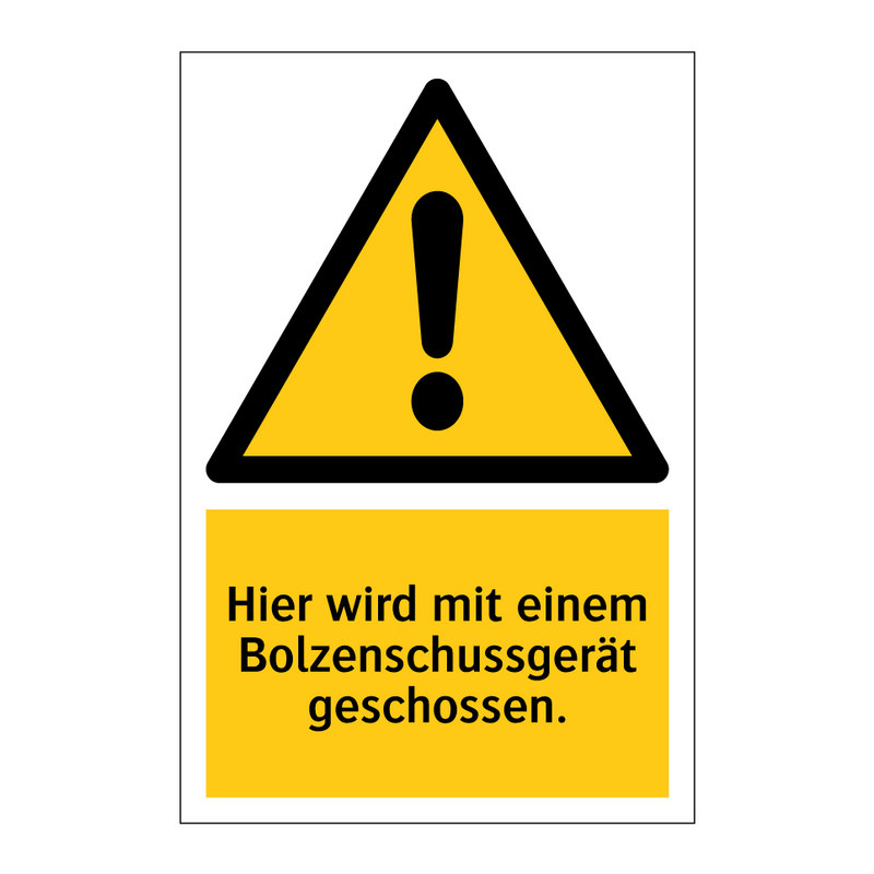 Hier wird mit einem Bolzenschussgerät geschossen.