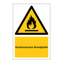 Hochtemperatur-Brandgefahr