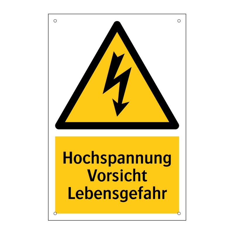 Hochspannung Vorsicht Lebensgefahr