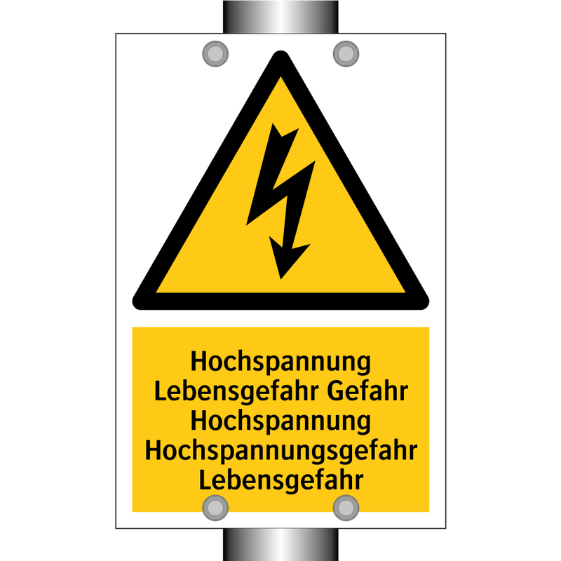 Hochspannung Lebensgefahr Gefahr Hochspannung Hochspannungsgefahr Lebensgefahr