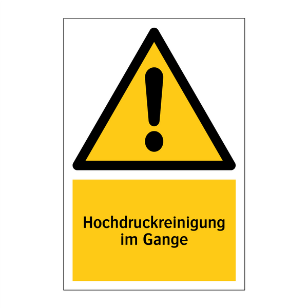 Hochdruckreinigung im Gange