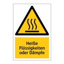 Heiße Flüssigkeiten oder Dämpfe