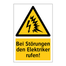 Bei Störungen den Elektriker rufen!