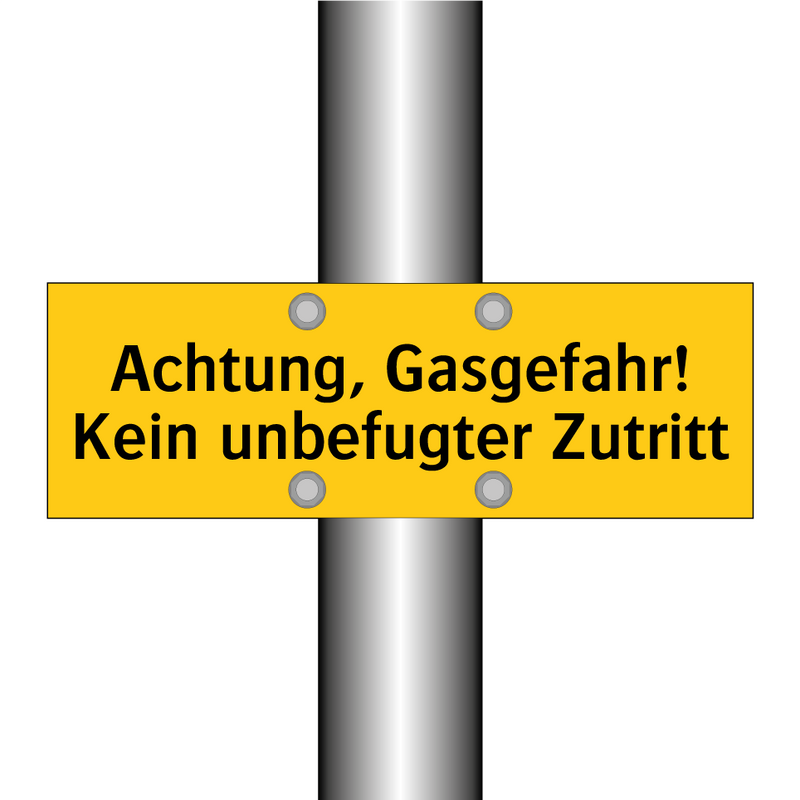 Achtung, Gasgefahr! Kein unbefugter Zutritt