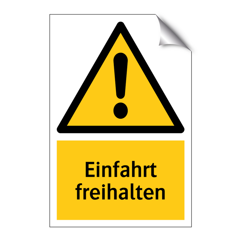 Einfahrt freihalten