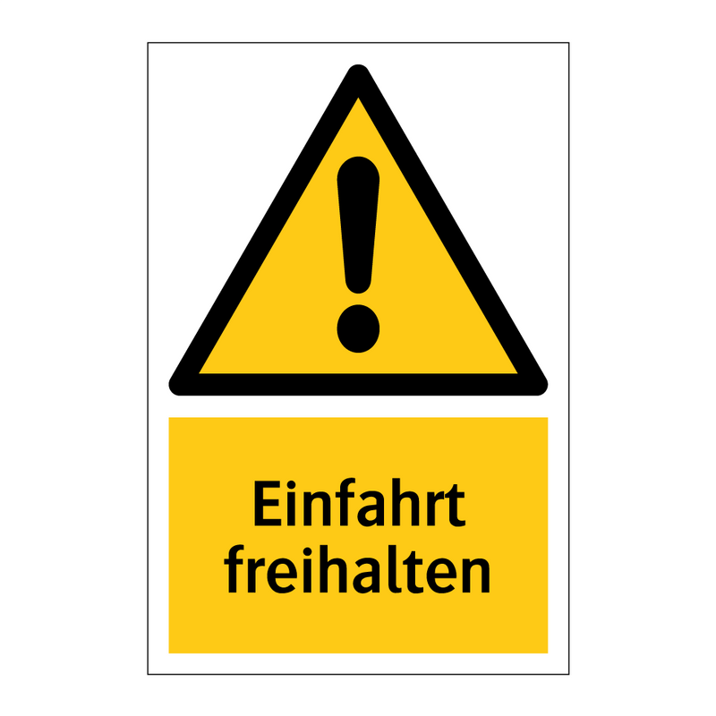 Einfahrt freihalten
