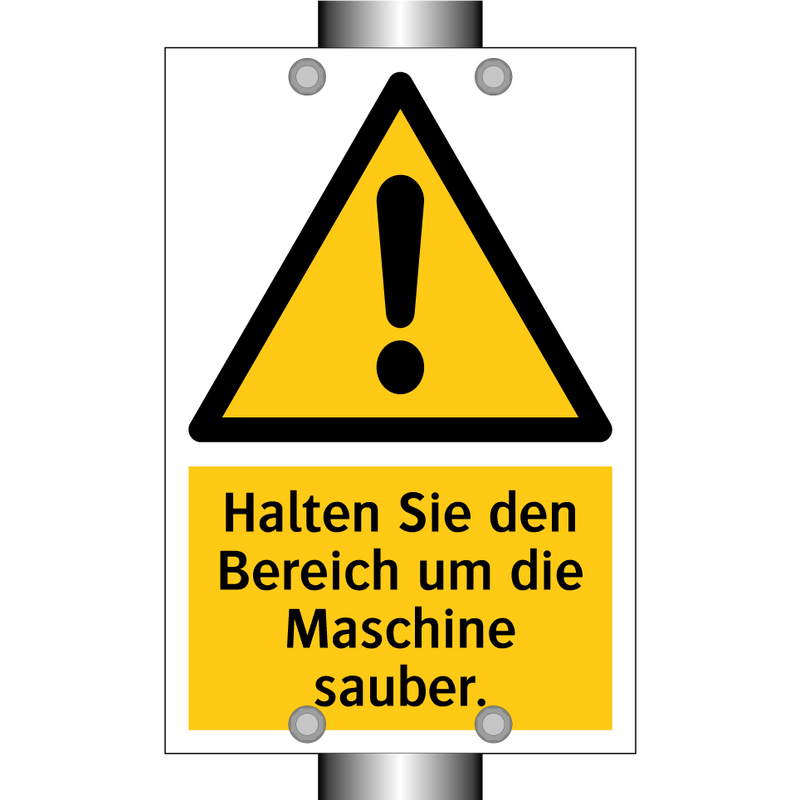 Halten Sie den Bereich um die Maschine sauber.