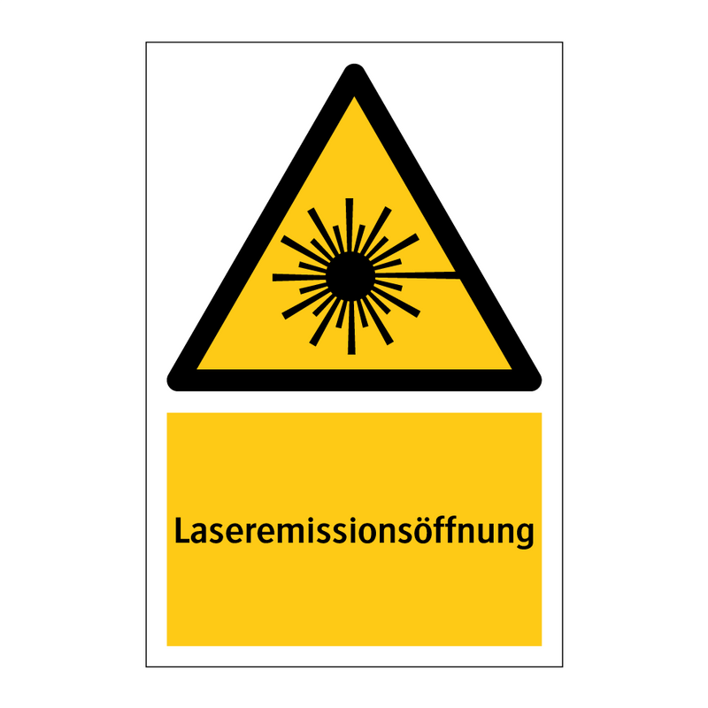 Laseremissionsöffnung