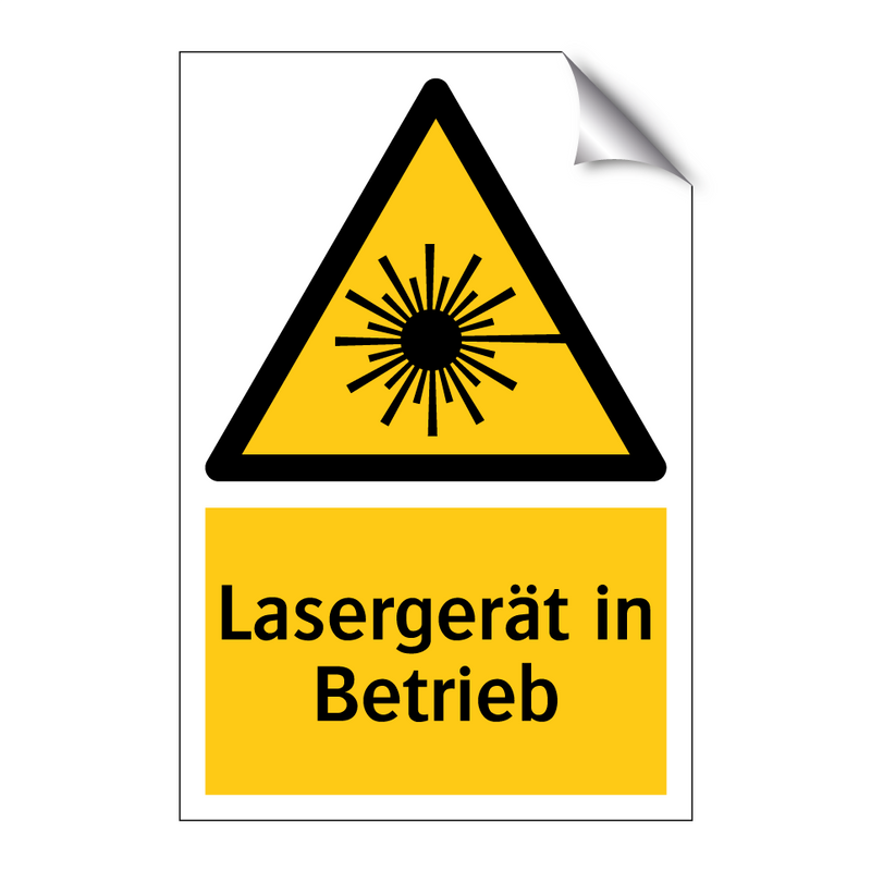 Lasergerät in Betrieb