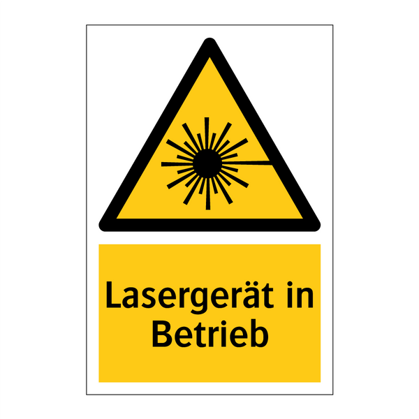 Lasergerät in Betrieb