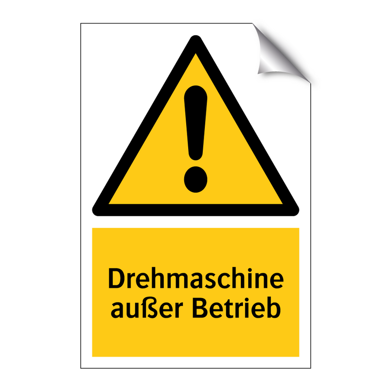 Drehmaschine außer Betrieb