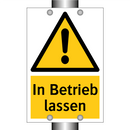 In Betrieb lassen