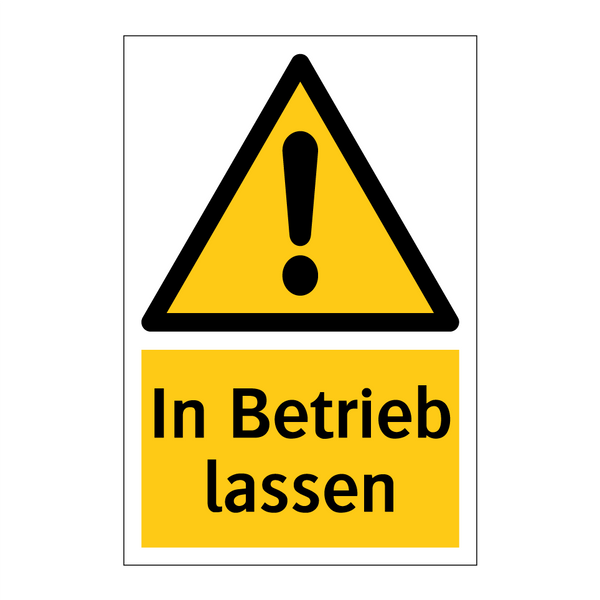 In Betrieb lassen