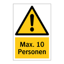 Max. 10 Personen