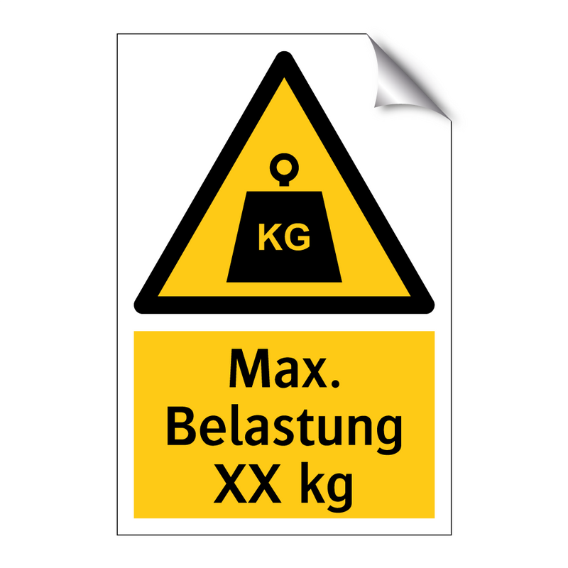 Max. Belastung XX kg