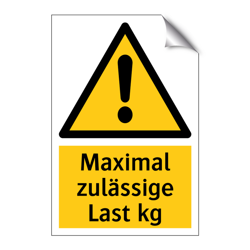 Maximal zulässige Last kg