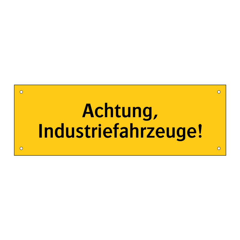 Achtung, Industriefahrzeuge!