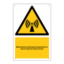 Mikrowellenstrahlungsleistungsdichte in diesem Bereich überschreitet
