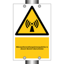 Mikrowellenstrahlungsleistungsdichte in diesem Bereich überschreitet