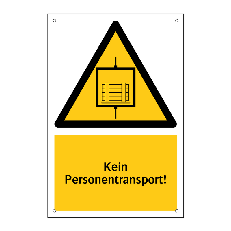 Kein Personentransport!