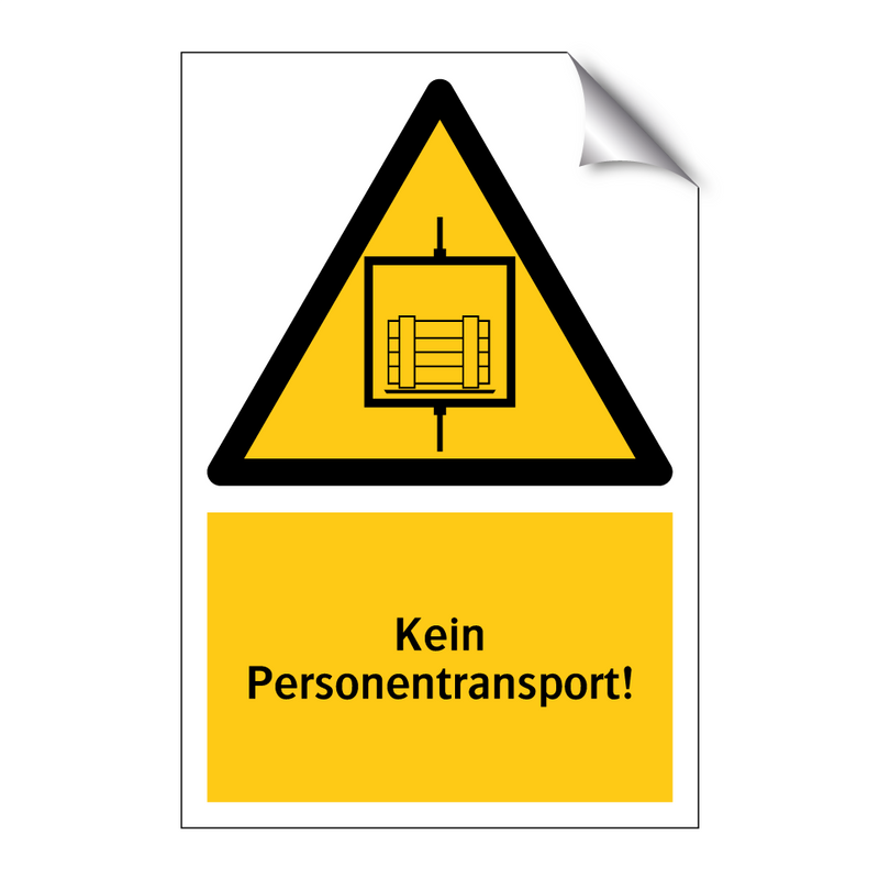 Kein Personentransport!