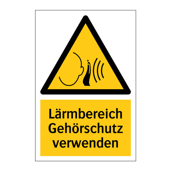 Lärmbereich Gehörschutz verwenden