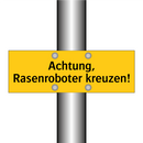 Achtung, Rasenroboter kreuzen!