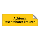 Achtung, Rasenroboter kreuzen!