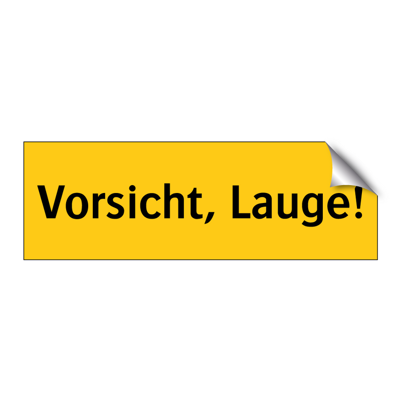 Vorsicht, Lauge!