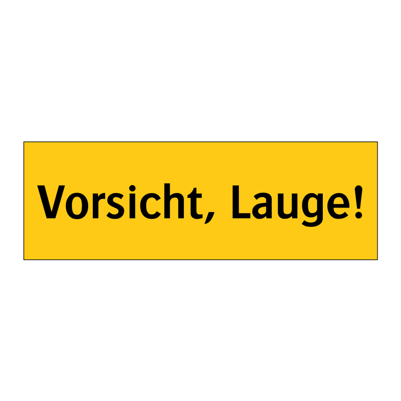Vorsicht, Lauge!
