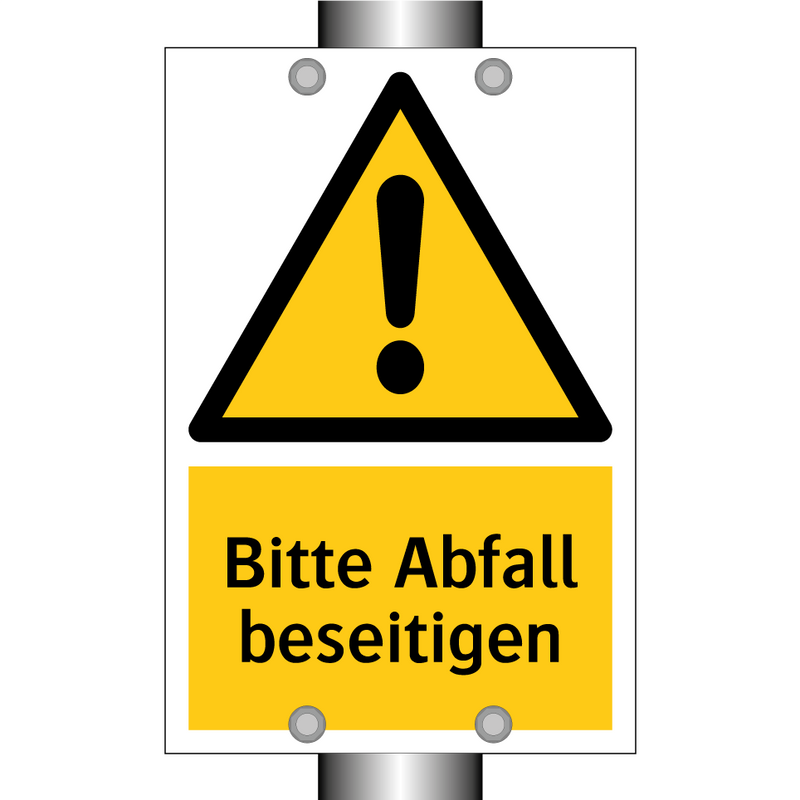 Bitte Abfall beseitigen