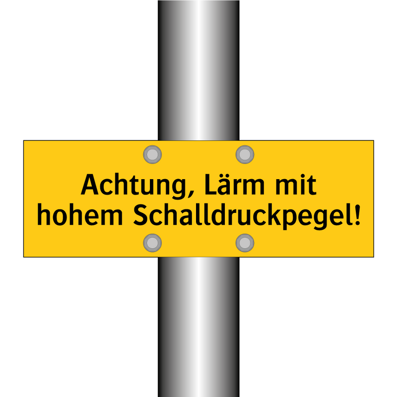 Achtung, Lärm mit hohem Schalldruckpegel!