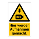 Hier werden Aufnahmen gemacht.