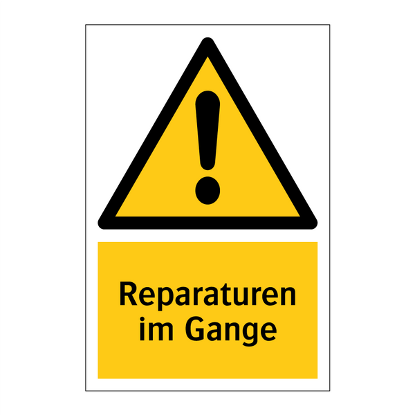 Reparaturen im Gange