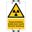 Eingeschränktes Gebiet Kein Zutritt Vorsicht Strahlung