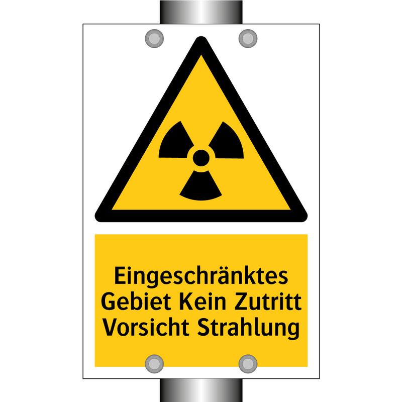 Eingeschränktes Gebiet Kein Zutritt Vorsicht Strahlung