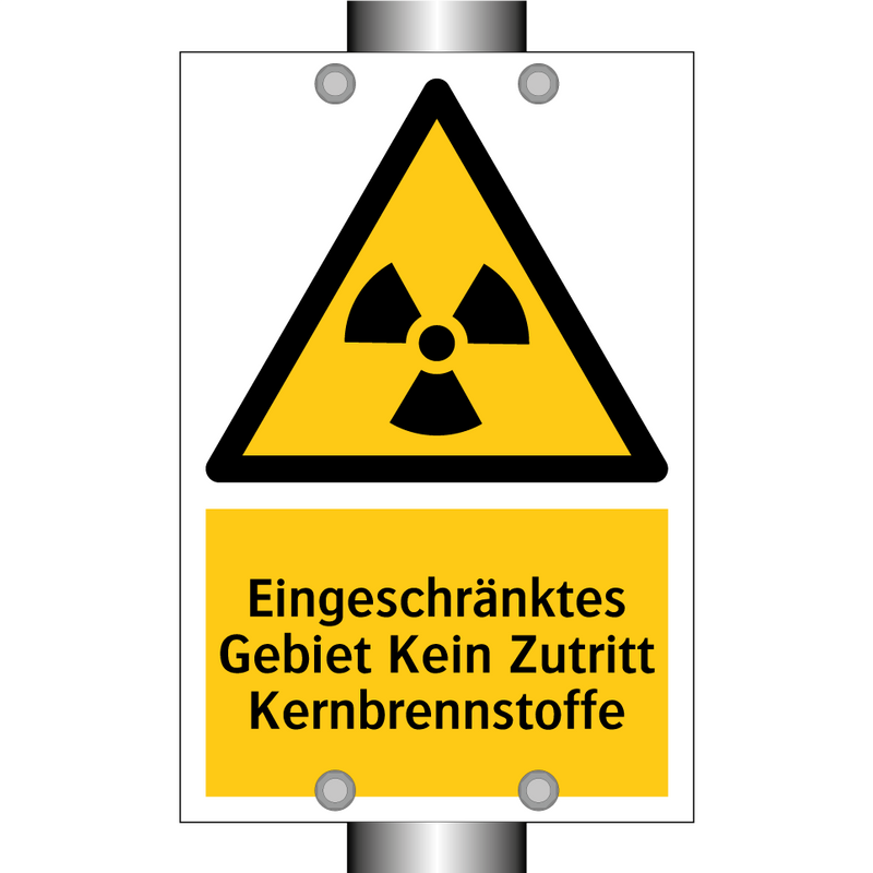 Eingeschränktes Gebiet Kein Zutritt Kernbrennstoffe