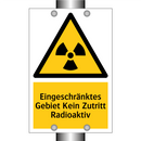 Eingeschränktes Gebiet Kein Zutritt Radioaktiv