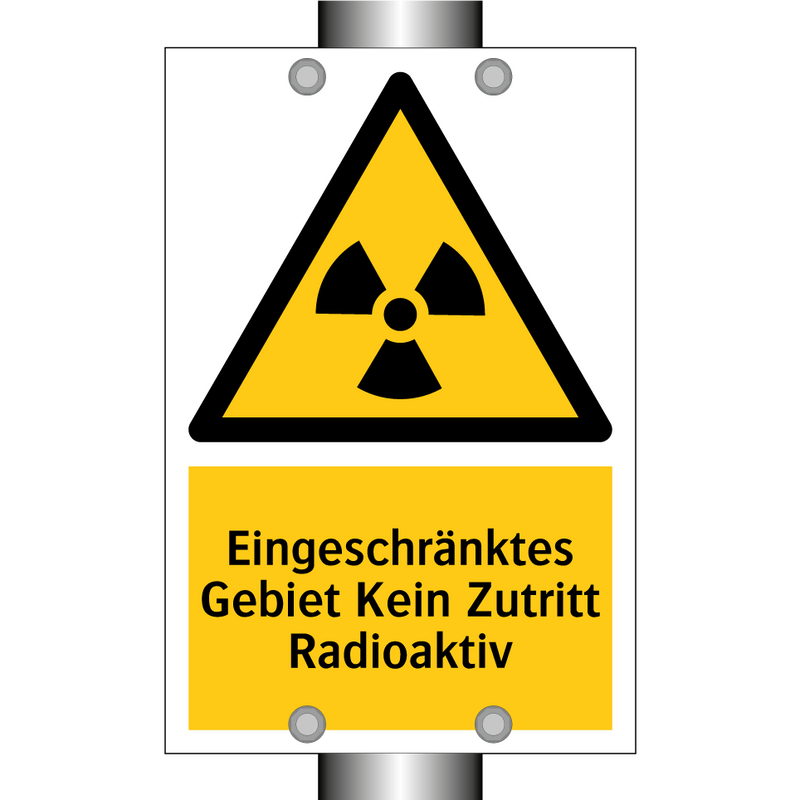 Eingeschränktes Gebiet Kein Zutritt Radioaktiv