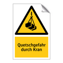 Quetschgefahr durch Kran
