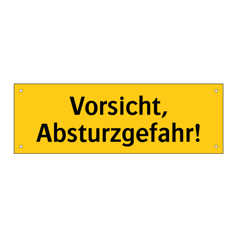 Vorsicht, Absturzgefahr!