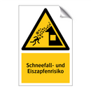 Schneefall- und Eiszapfenrisiko