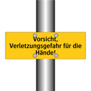 Vorsicht, Verletzungsgefahr für die Hände!